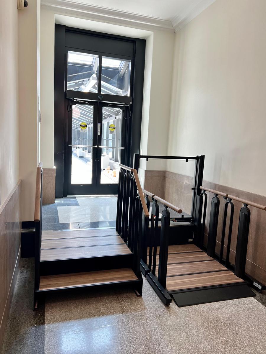 VPL installed at residential deck — front view
