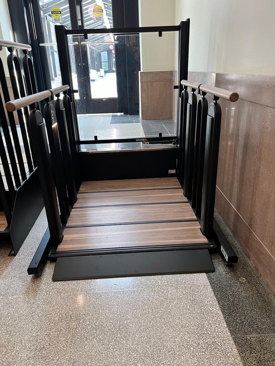 VPL installed at residential deck — side view
